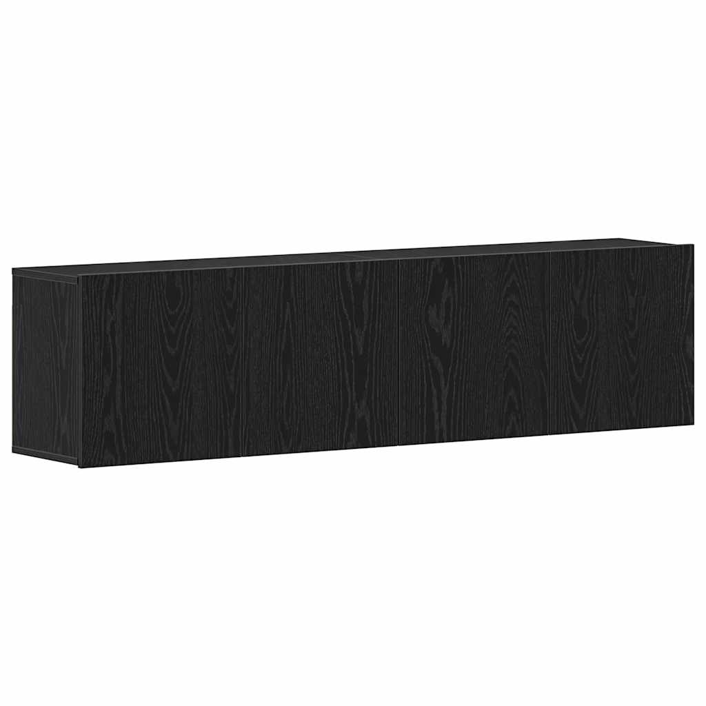 Meubles TV 2 pièces Chêne noir 160 x 30 x 41 cm Bois d'ingénierie - XIOS