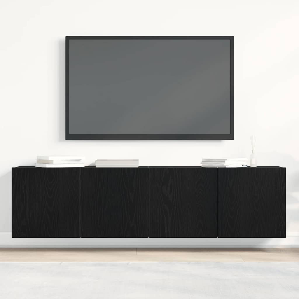 Meubles TV 2 pièces Chêne noir 160 x 30 x 41 cm Bois d'ingénierie - XIOS