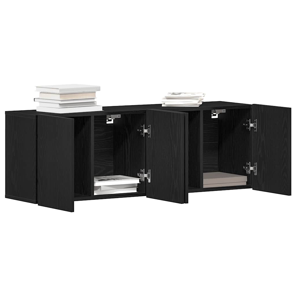 Meubles TV 2 pièces Chêne noir 160 x 30 x 41 cm Bois d'ingénierie - XIOS