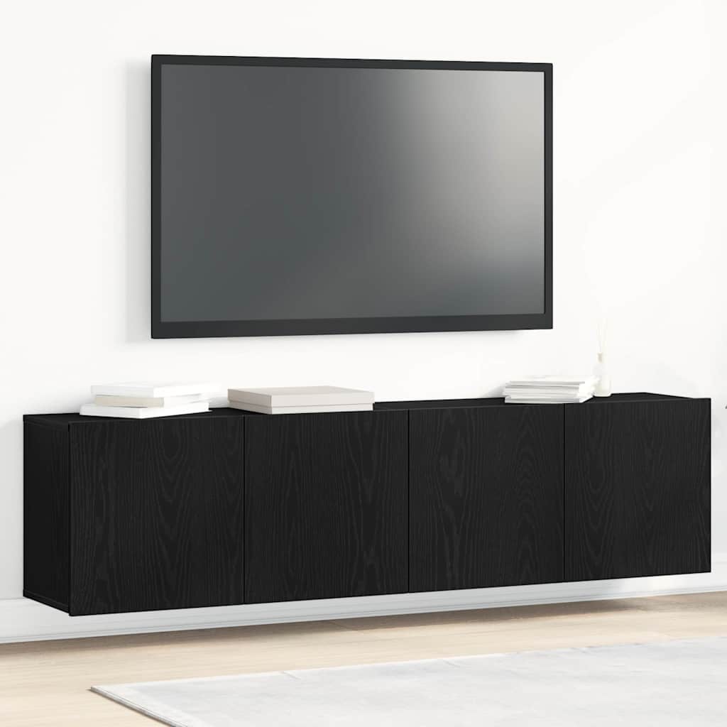 Meubles TV 2 pièces Chêne noir 160 x 30 x 41 cm Bois d'ingénierie - XIOS