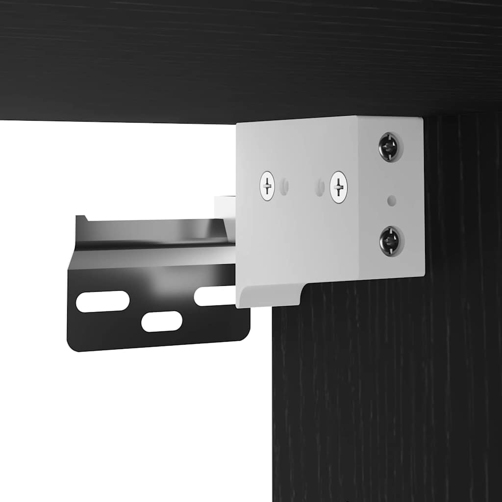 Meuble TV 2 pcs Noir 30.5 x 30 x 102 cm Bois d'ingénierie - XIOS