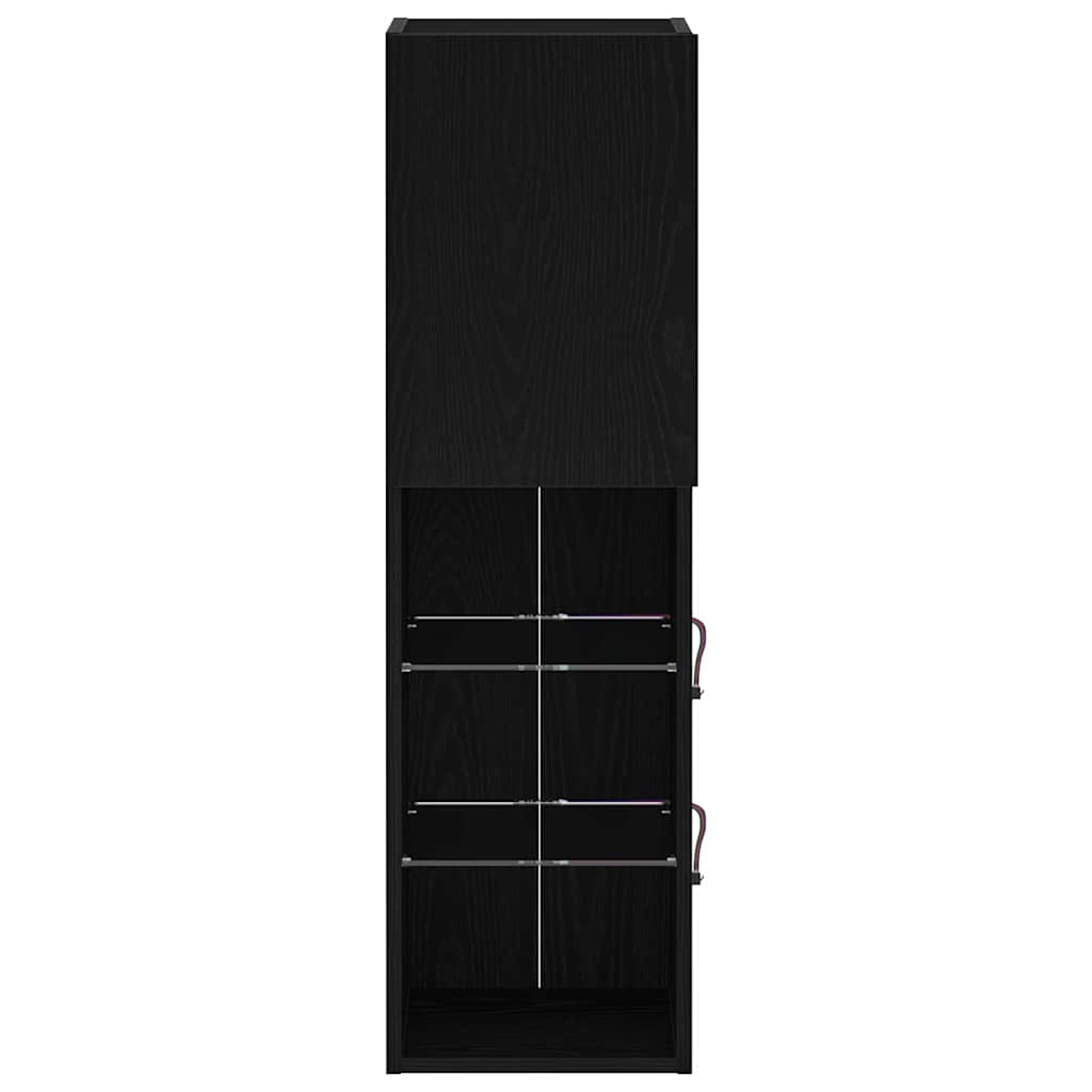 Meuble TV 2 pcs Noir 30.5 x 30 x 102 cm Bois d'ingénierie - XIOS