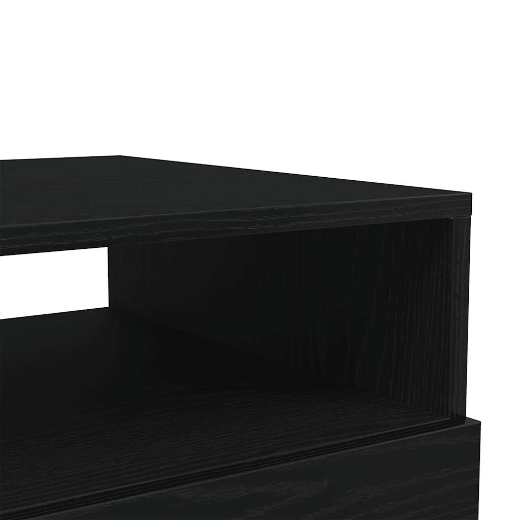 Table basse avec lumières LED chêne noir 50x49x40 cm - XIOS