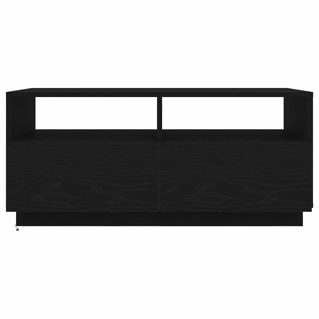 Table basse avec lumières LED chêne noir 90x49x40 cm - XIOS