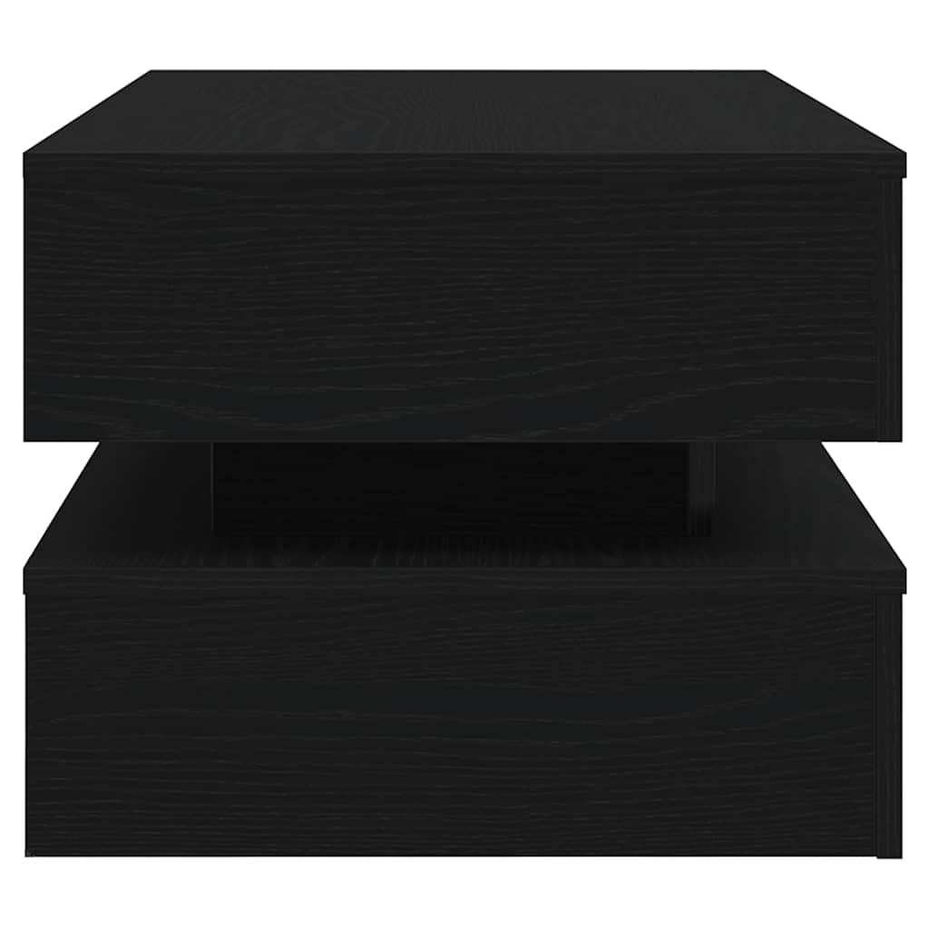 Table basse avec lumières LED chêne noir 90x50x40 cm - XIOS