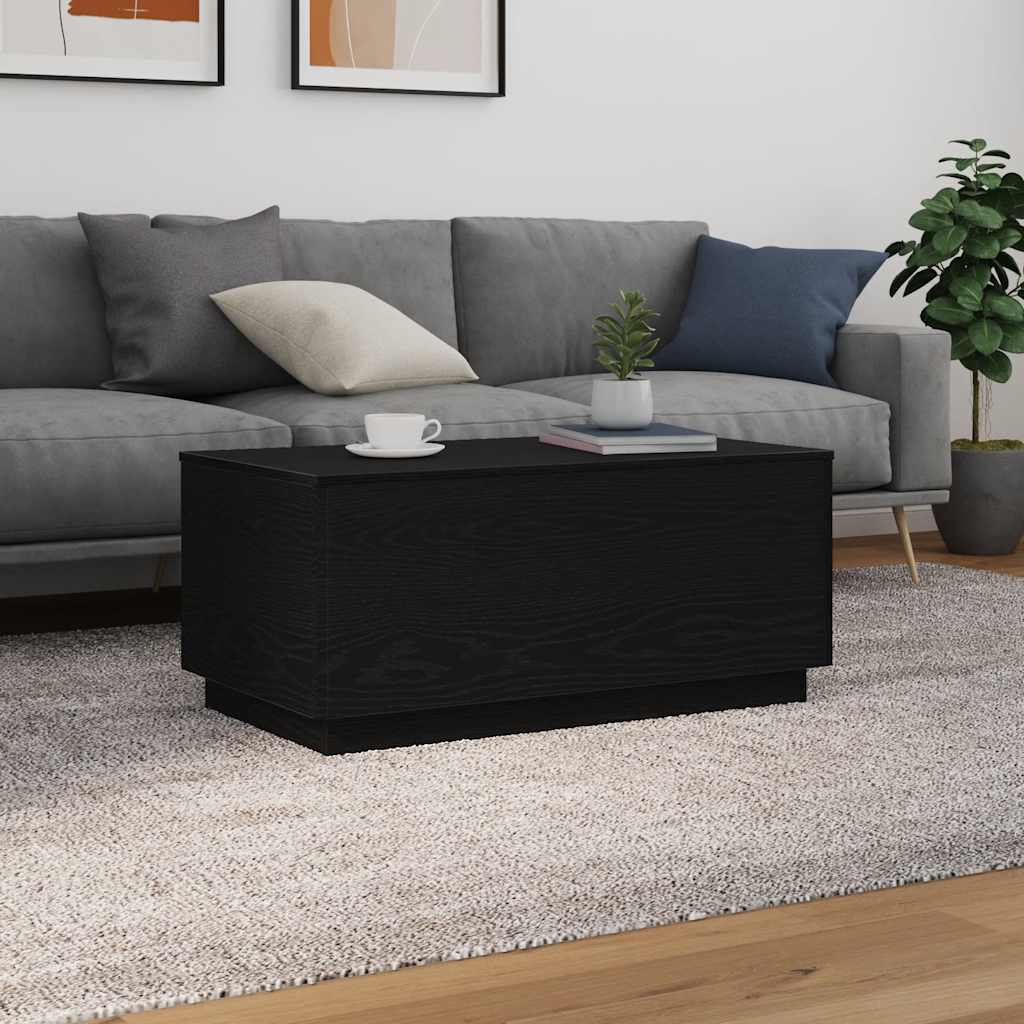 Table basse avec lumières LED chêne noir 90x50x40 cm - XIOS