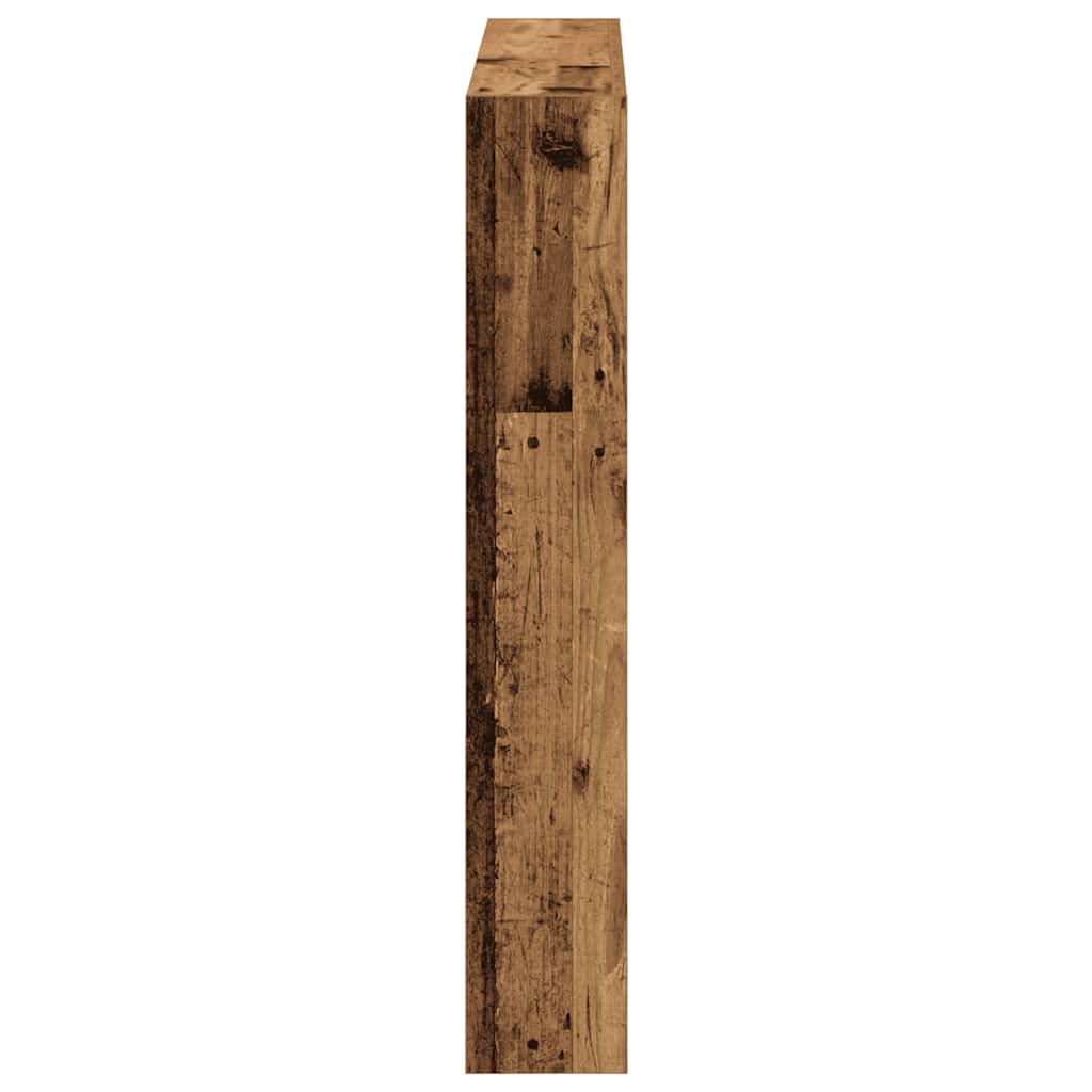 Armoire tête de lit avec LED vieux bois 100x17x102 cm - XIOS