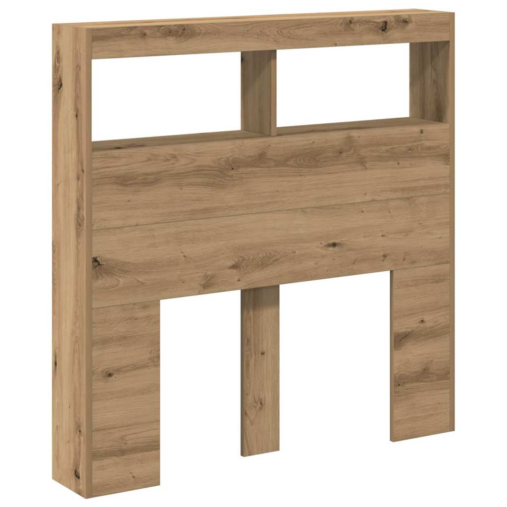 Armoire tête de lit avec LED chêne artisanal 100x17x102 cm - XIOS