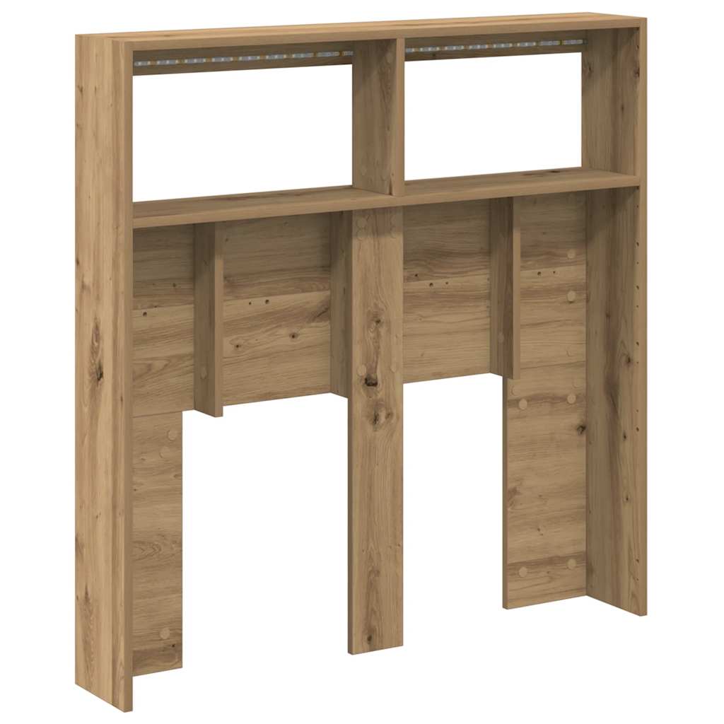 Armoire tête de lit avec LED chêne artisanal 100x17x102 cm - XIOS