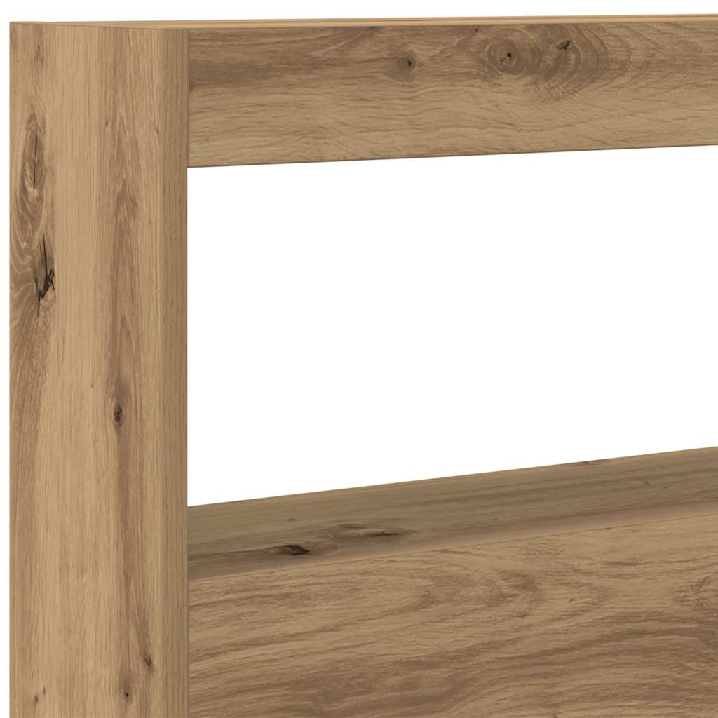 Armoire tête de lit avec LED chêne artisanal 100x17x102 cm - XIOS