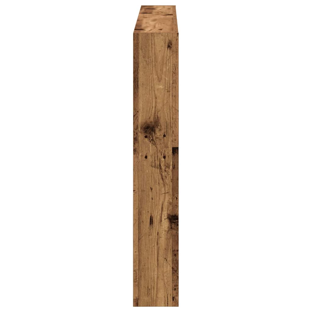Armoire tête de lit avec LED vieux bois 140x17x102 cm - XIOS
