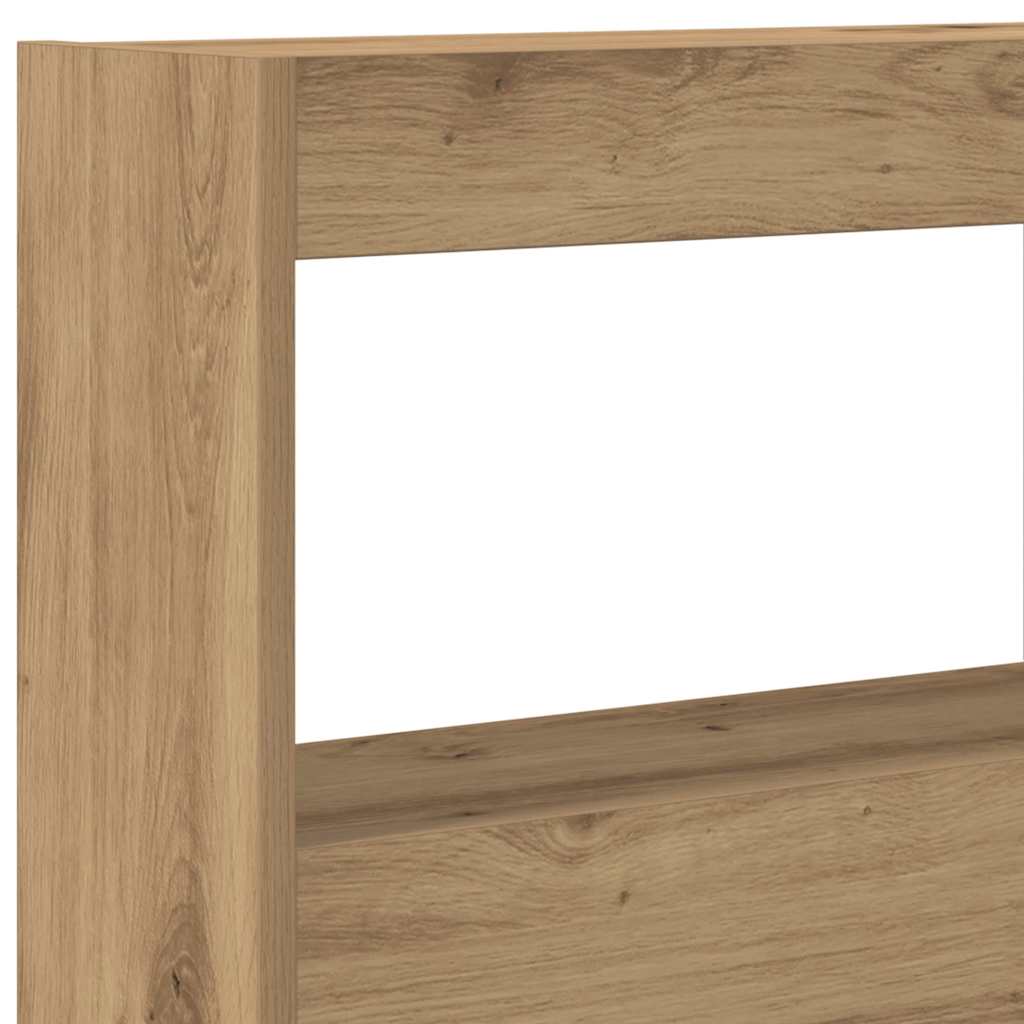 Armoire tête de lit avec LED chêne artisanal 140x17x102 cm - XIOS