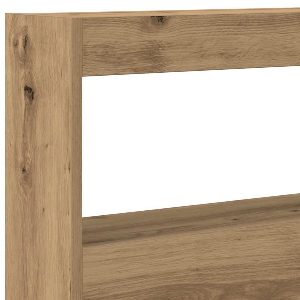 Armoire tête de lit avec LED chêne artisanal 160x17x102 cm - XIOS