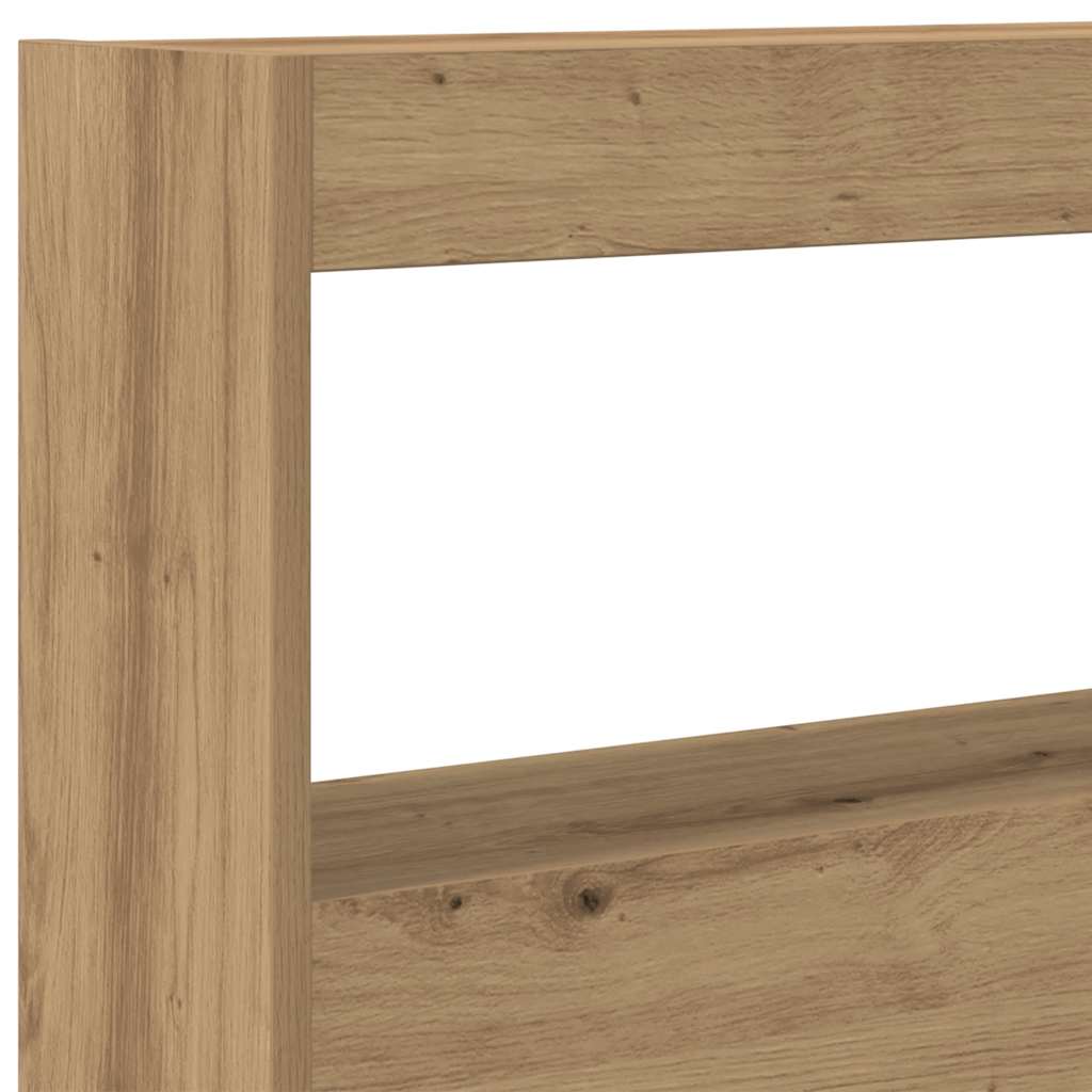 Armoire tête de lit avec LED chêne artisanal 180x17x102 cm - XIOS