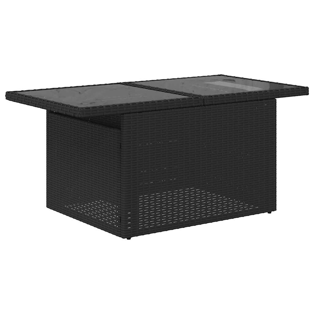 Salon de jardin avec coussins 6 pcs gris résine tressée acacia