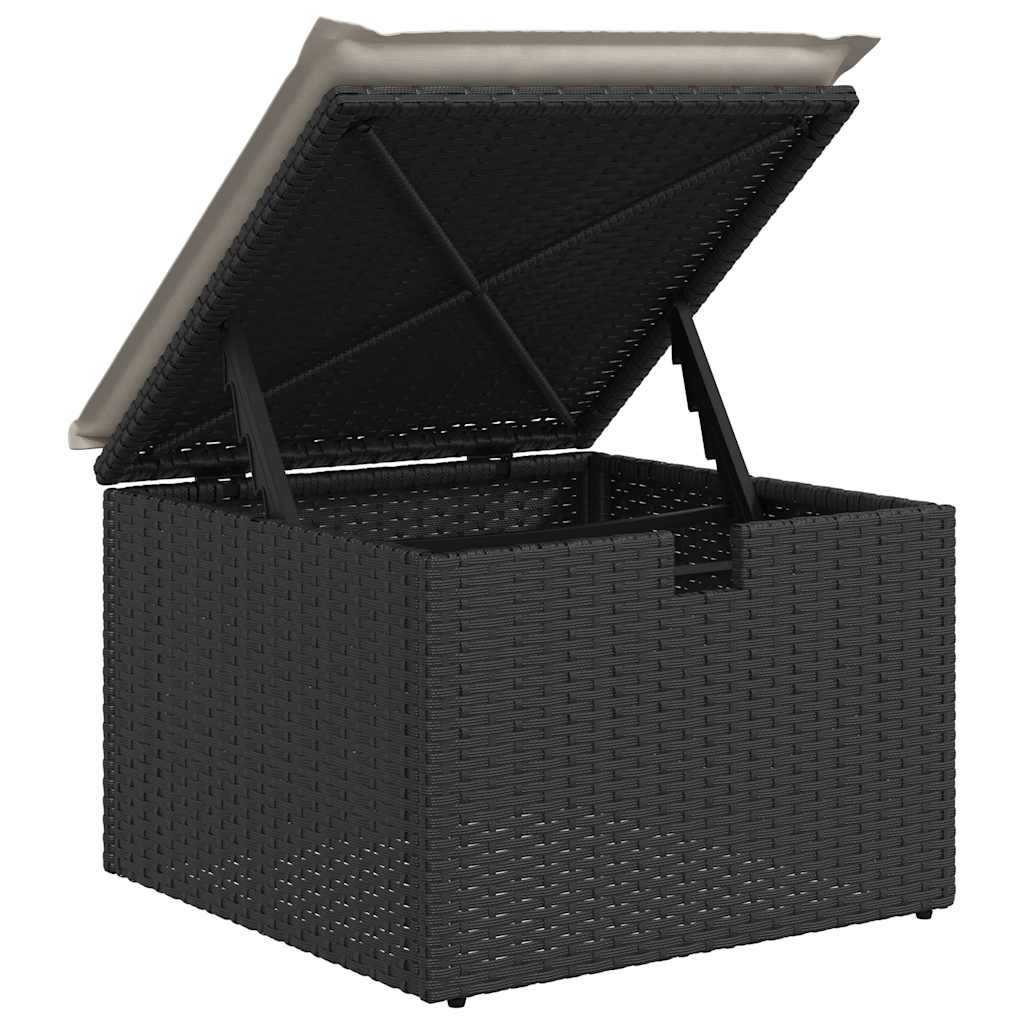 Salon de jardin 5 pcs avec coussins noir résine tressée Salons de jardin vidaXL