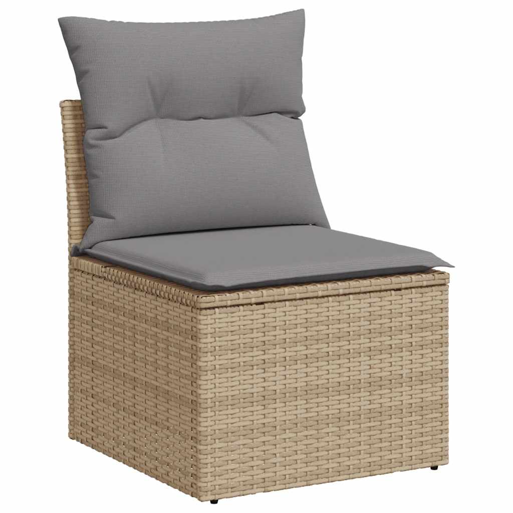 Salon de jardin avec coussins 8 pcs beige résine tressée Salons de jardin vidaXL