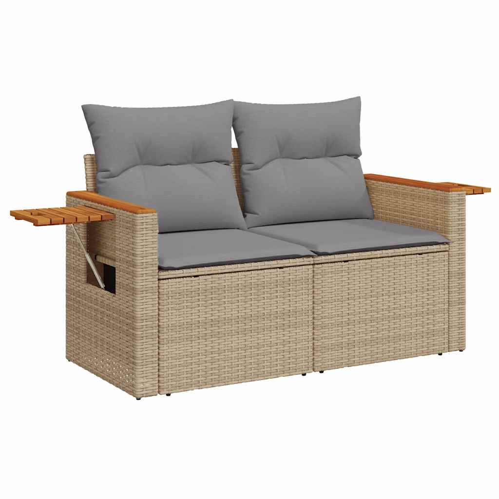 Salon de jardin avec coussins 8 pcs beige résine tressée Salons de jardin vidaXL