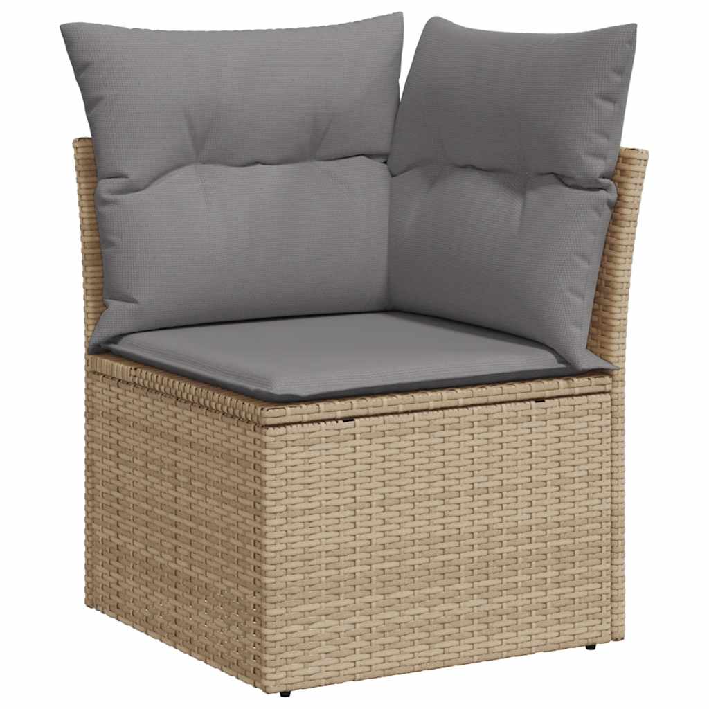 Salon de jardin avec coussins 8 pcs beige résine tressée Salons de jardin vidaXL