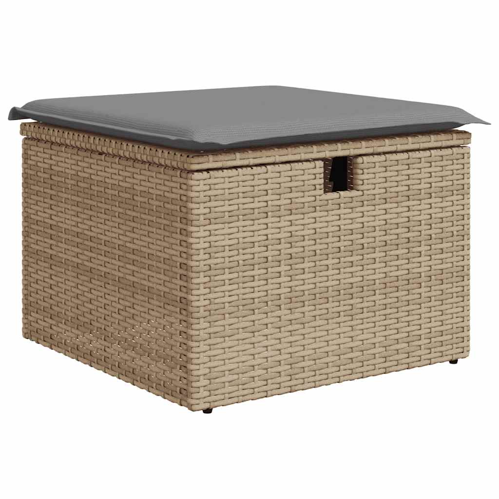 Salon de jardin avec coussins 5 pcs beige résine tressée Salons de jardin vidaXL