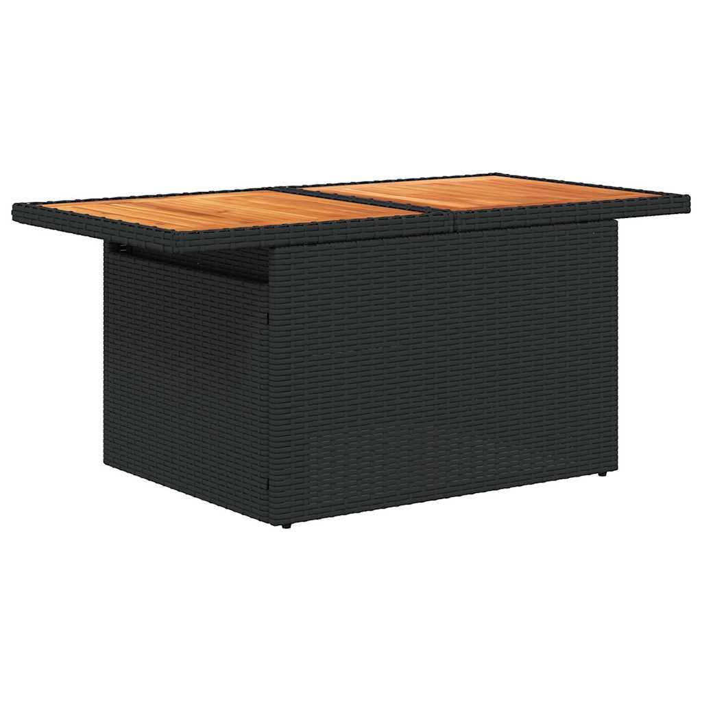 Salon de jardin 6 pcs avec coussins noir résine tressée Salons de jardin vidaXL