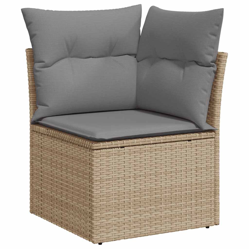 Salon de jardin avec coussins 5 pcs beige résine tressée Salons de jardin vidaXL