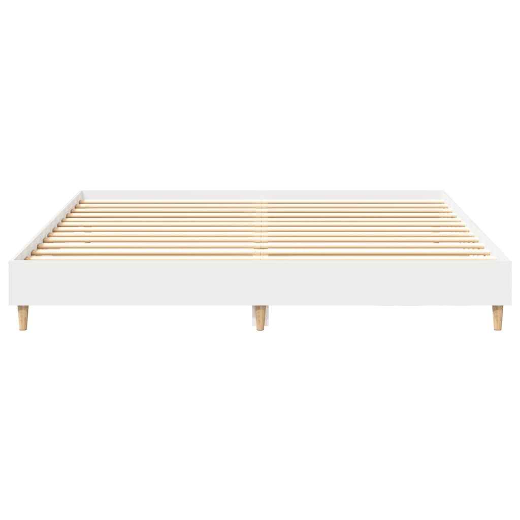 Cadre de lit sans matelas blanc 200x200 cm bois d'ingénierie - XIOS