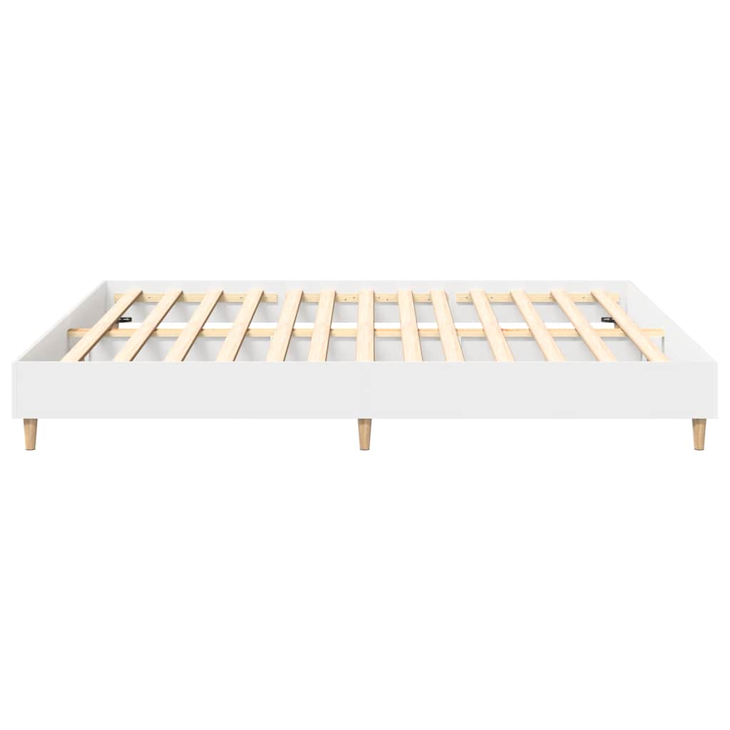 Cadre de lit sans matelas blanc 200x200 cm bois d'ingénierie - XIOS