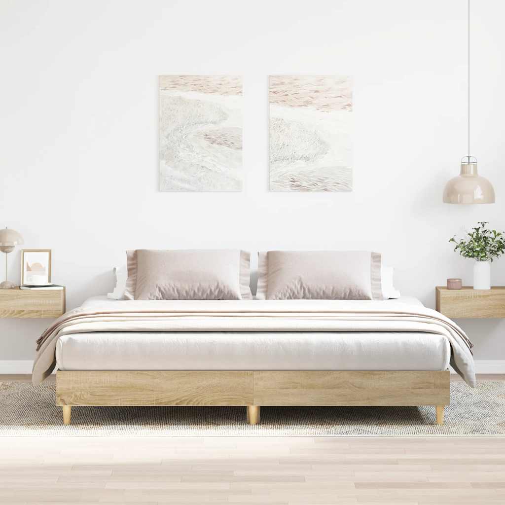 Cadre de lit sans matelas chêne sonoma 200x200 cm - XIOS