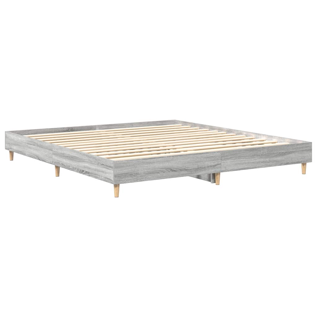 Cadre de lit sans matelas sonoma gris 200x200 cm - XIOS