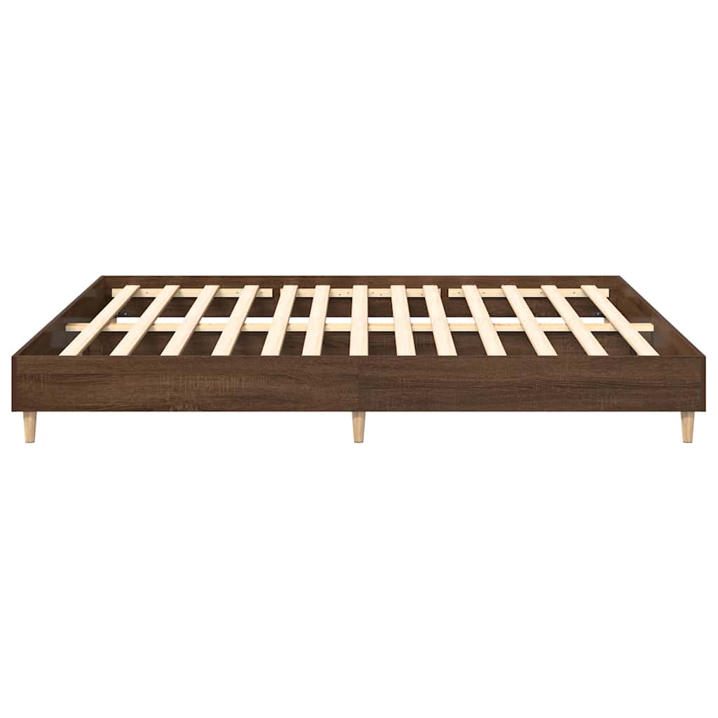 Cadre de lit sans matelas chêne marron 200x200 cm