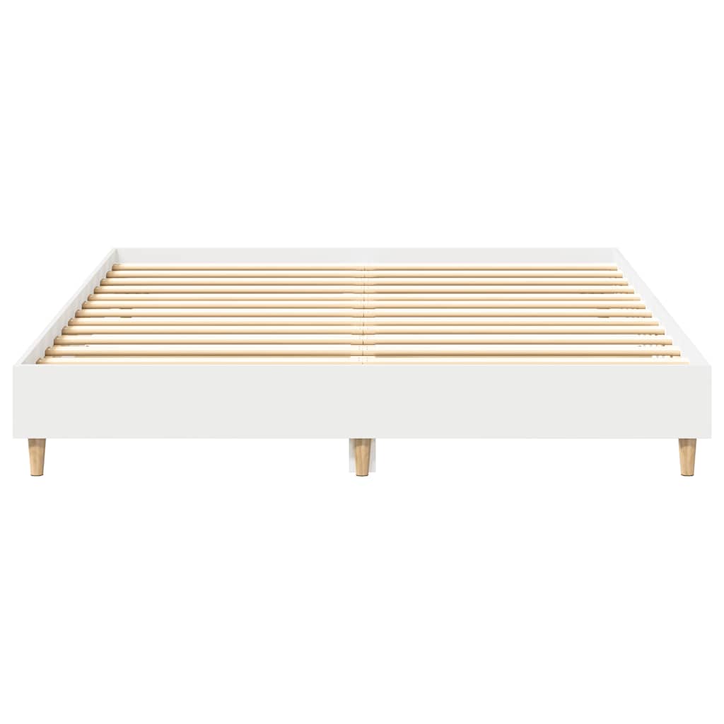 Cadre de lit sans matelas blanc 150x200 cm bois d'ingénierie - XIOS