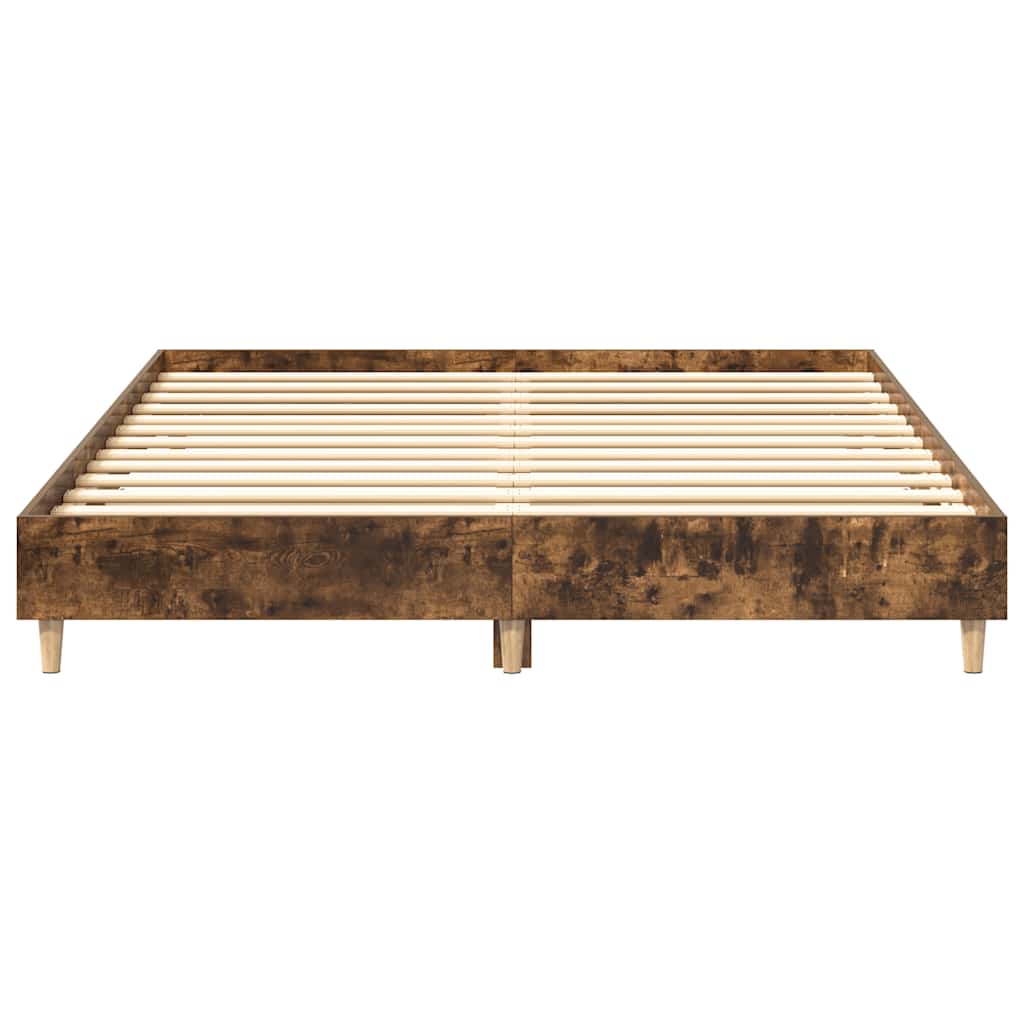 Cadre de lit sans matelas chêne fumé 150x200 cm bois ingénierie - XIOS