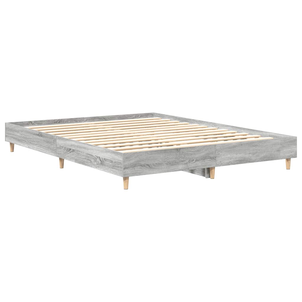 Cadre de lit sans matelas sonoma gris 150x200 cm - XIOS