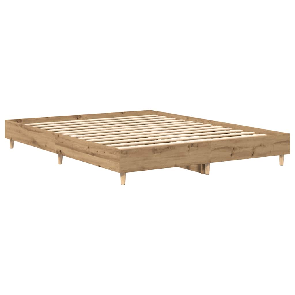 Cadre de lit sans matelas chêne artisanal 150x200 cm - XIOS