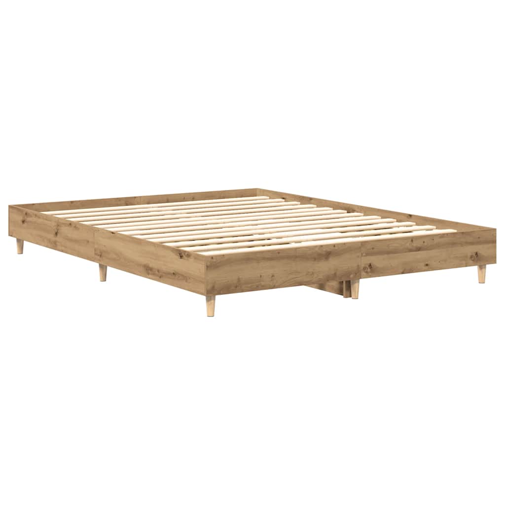 Cadre de lit sans matelas chêne artisanal 150x200 cm - XIOS