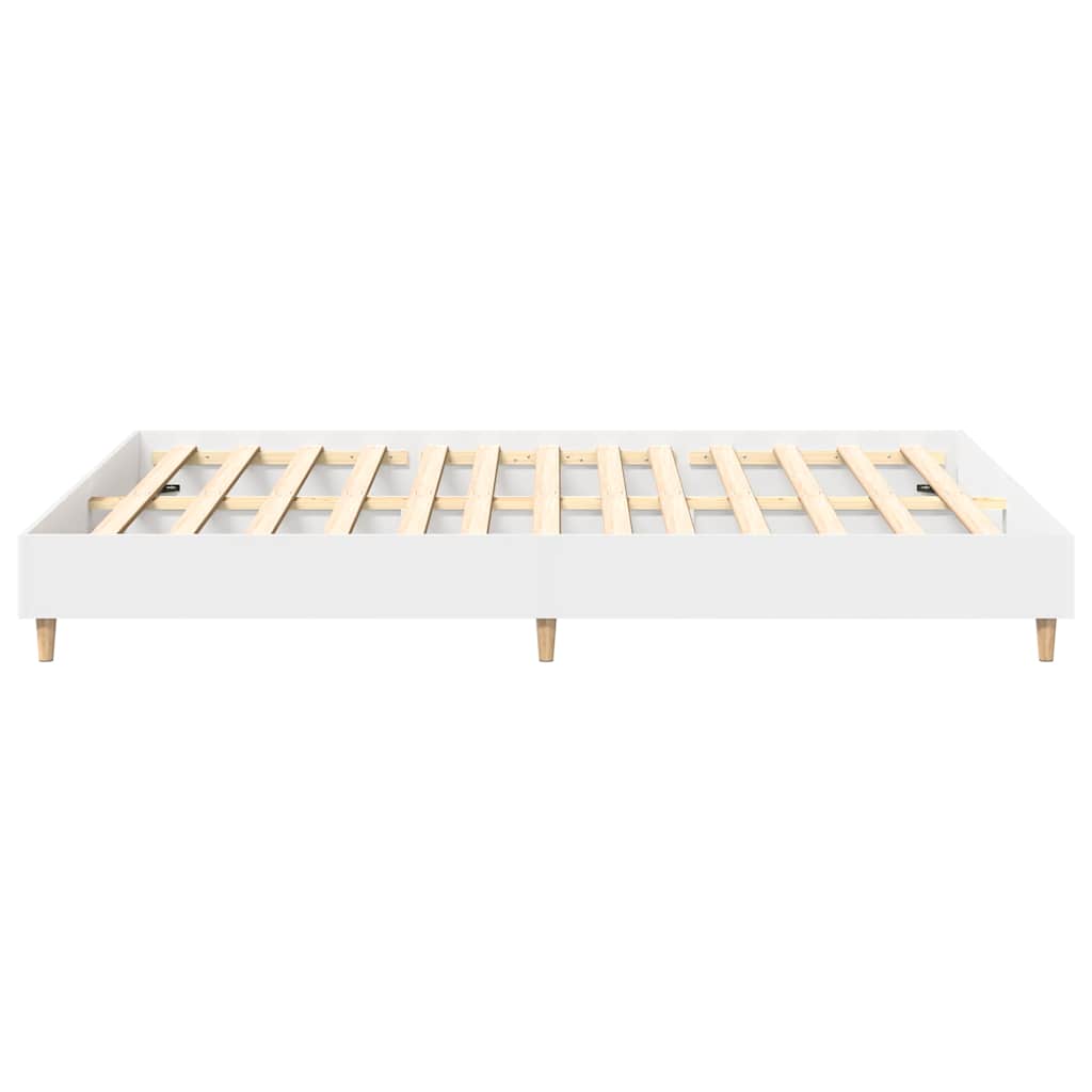 Cadre de lit sans matelas blanc 140x200 cm bois d'ingénierie - XIOS
