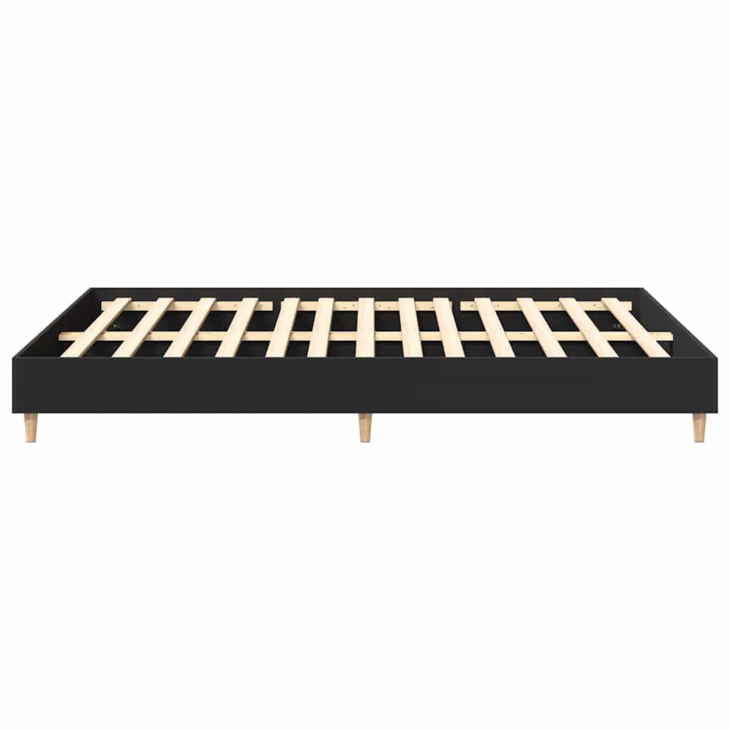 Cadre de lit sans matelas noir 140x200 cm bois d'ingénierie - XIOS