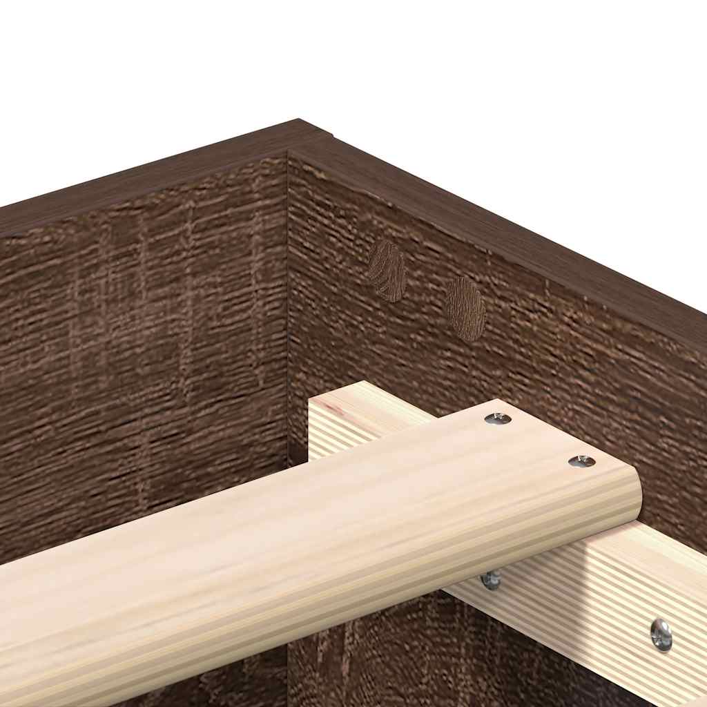 Cadre de lit sans matelas chêne marron 140x200 cm - XIOS