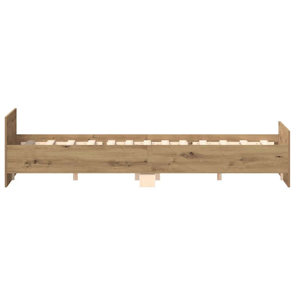 Cadre de lit sans matelas chêne artisanal 120x190 cm - XIOS