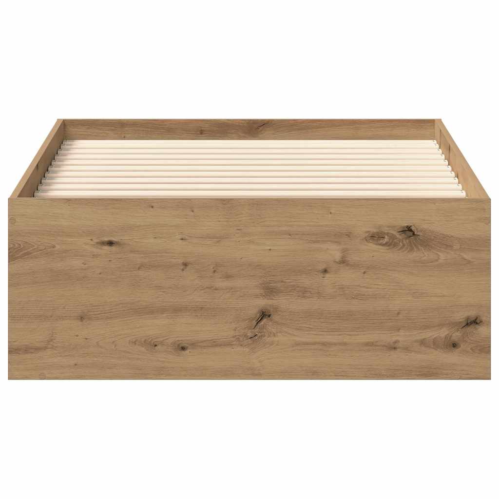 Cadre de lit sans matelas chêne artisanal 90x190 cm - XIOS