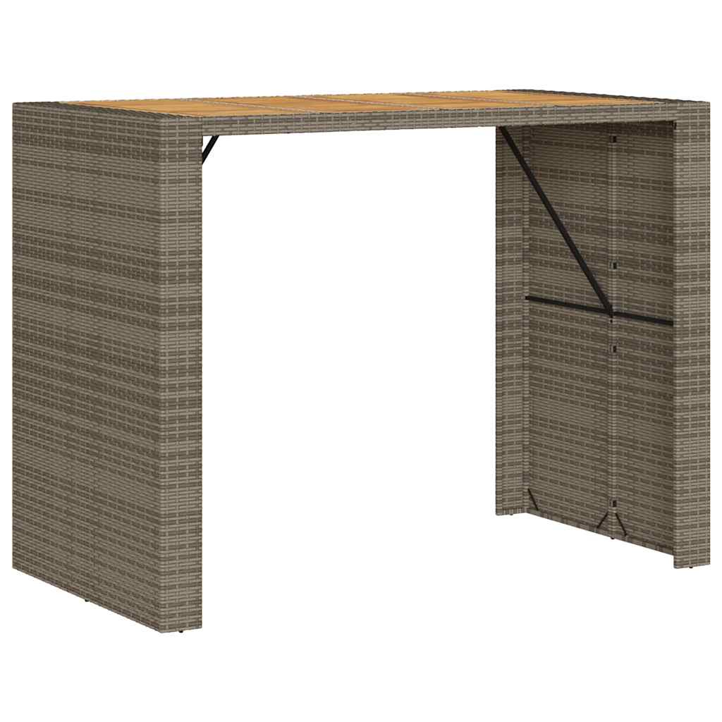 Ensemble de bar de jardin 5 pcs avec coussins gris poly rotin Salons de jardin vidaXL