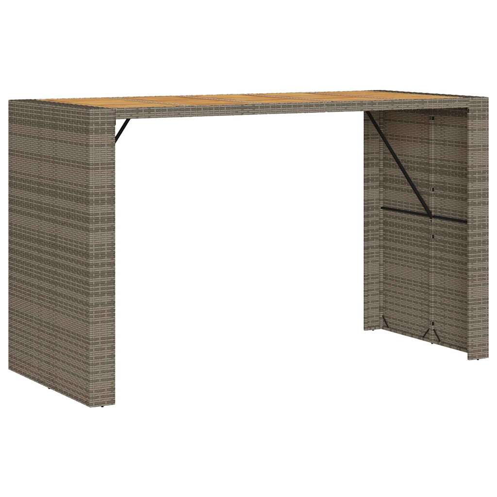 Ensemble de bar de jardin 5 pcs avec coussins gris poly rotin Salons de jardin vidaXL