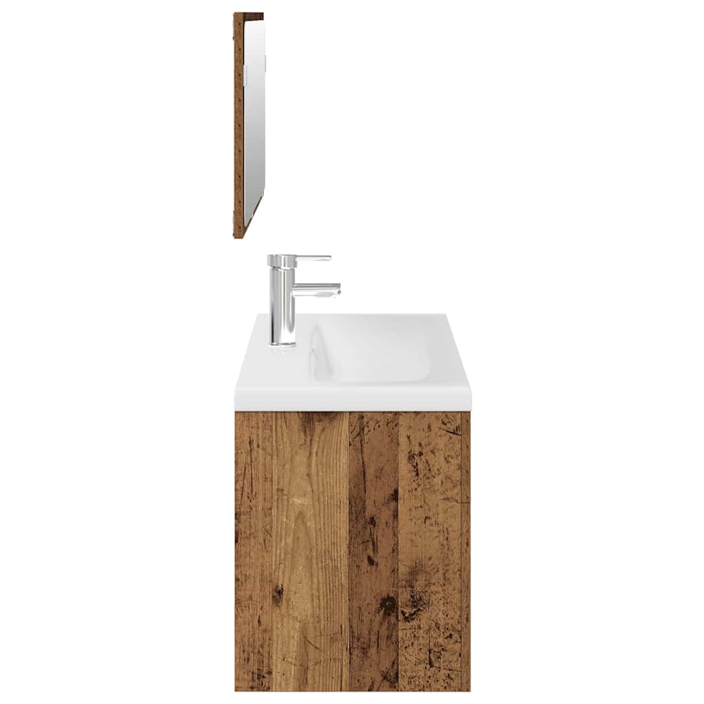Ensemble de meubles salle de bain 3 pcs bois d'ingénierie