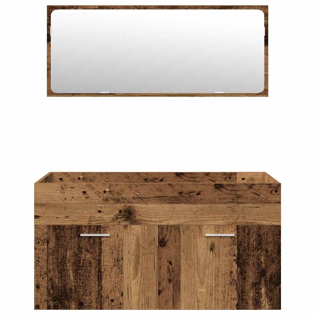 Ensemble de meubles salle de bain 5 pcs bois d'ingénierie