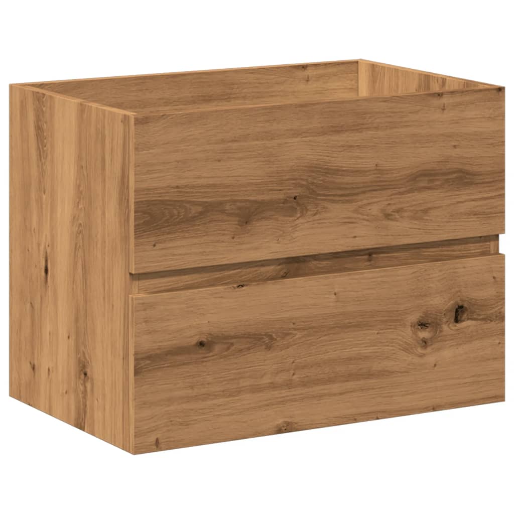 Armoire lavabo avec bassin intégré chêne artisanal - XIOS