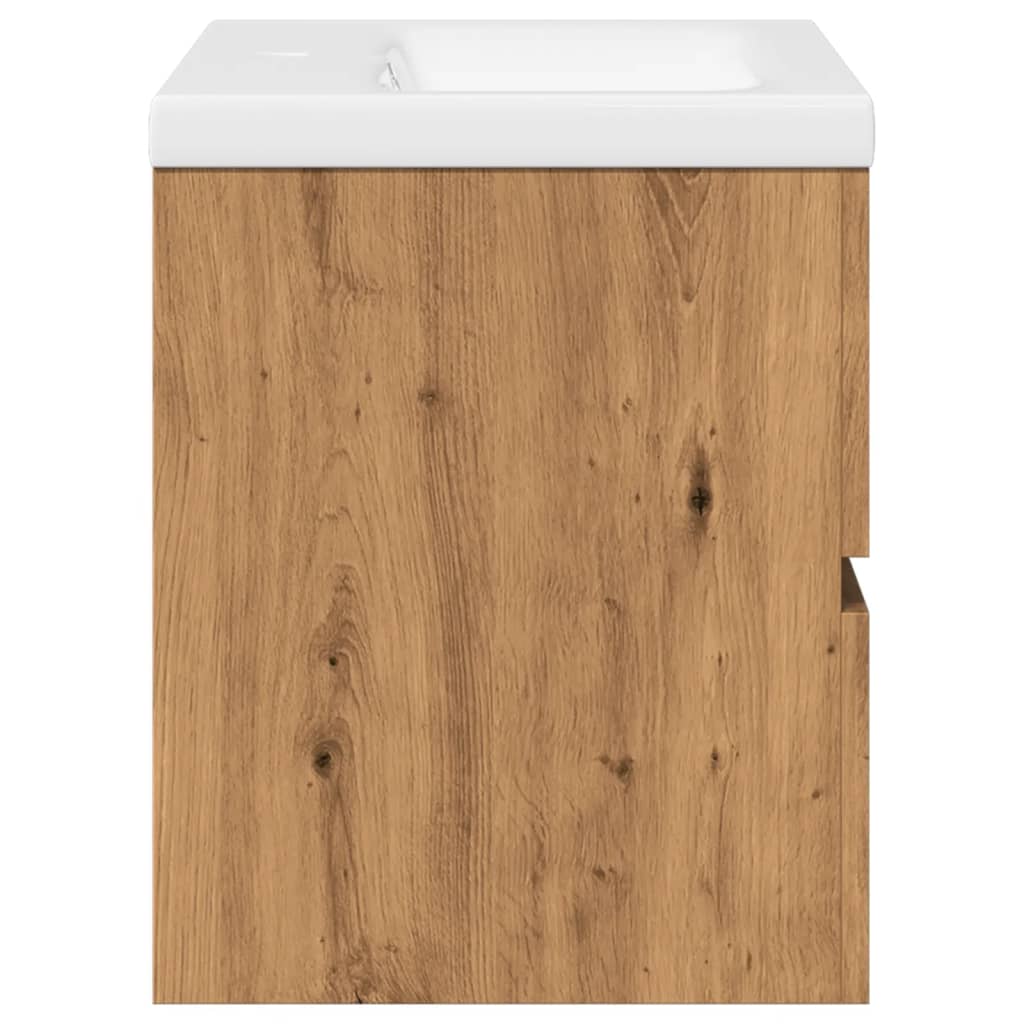 Armoire lavabo avec bassin intégré chêne artisanal - XIOS