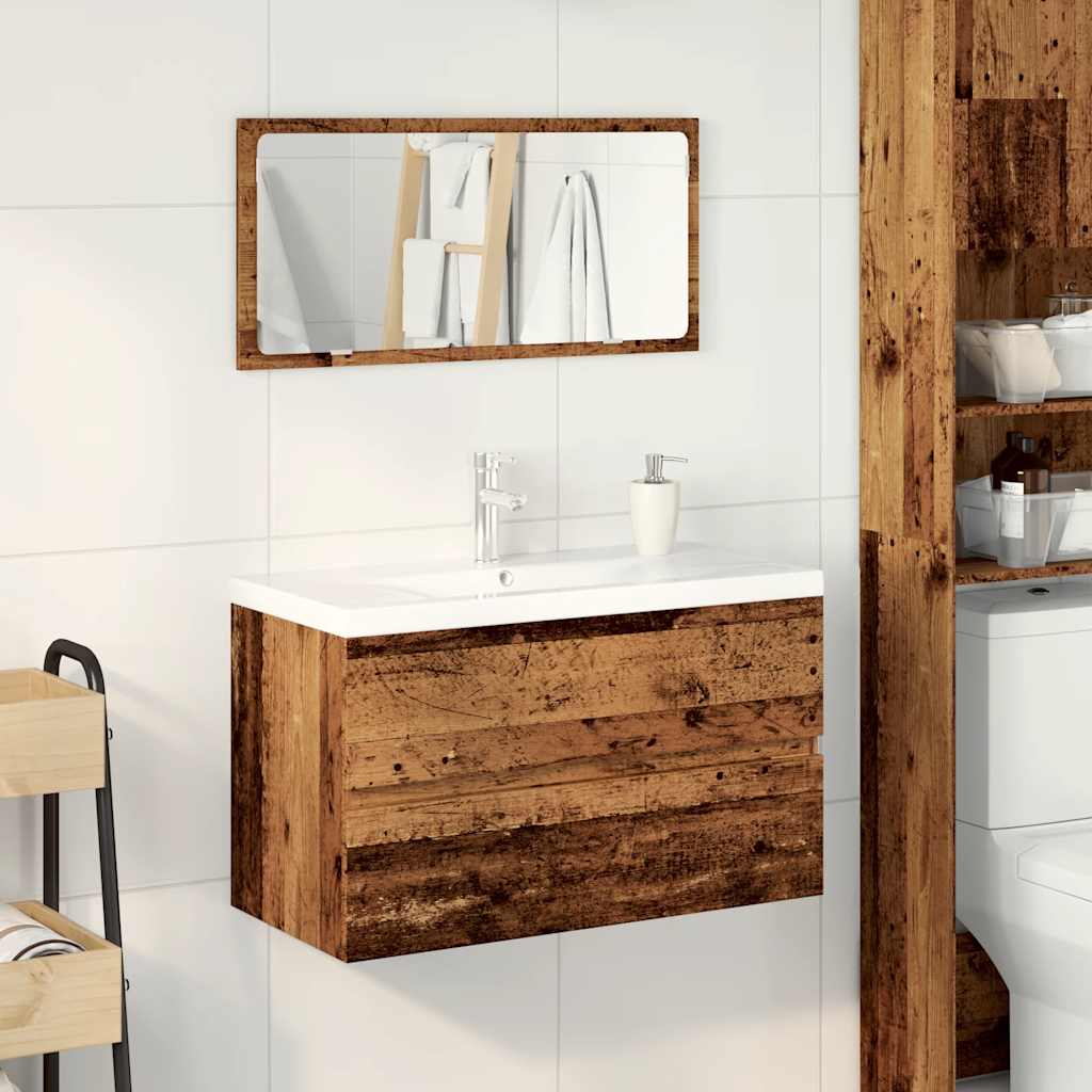 Ensemble de meubles salle de bain bois d'ingénierie