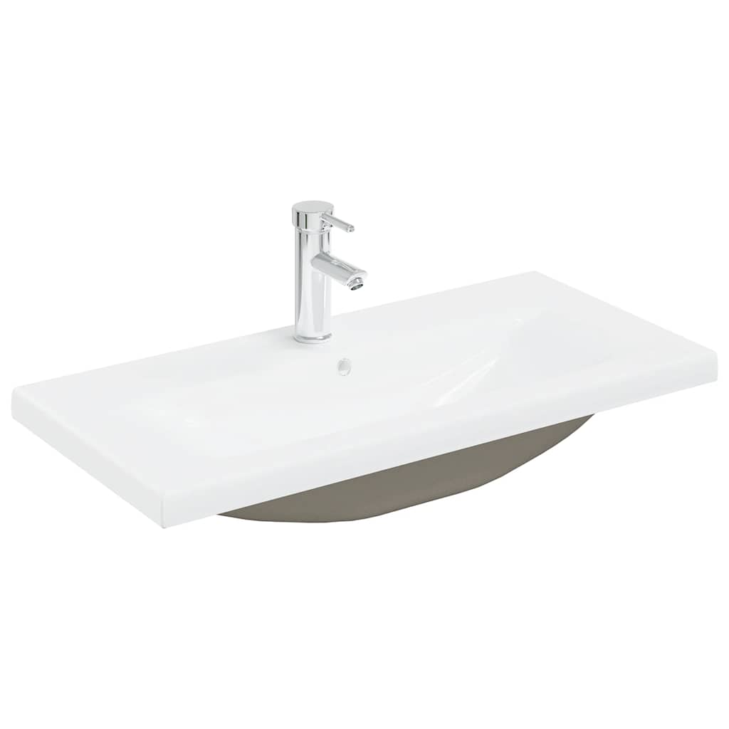 Meuble lavabo avec bassin et robinet intégrés vieux bois - XIOS