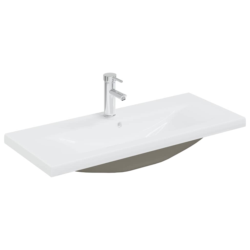 Meuble lavabo avec bassin et robinet intégrés chêne artisanal